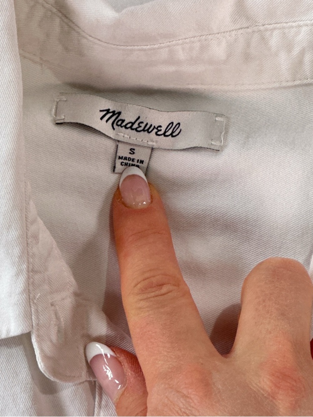 Madewell Women Central Shirt White Cotton Modal Button Up S - Picture 4 of 12